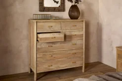 Sri Mango Wood Chest of Drawers - Natural