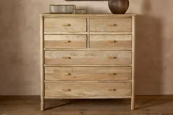 Sri Mango Wood Chest of Drawers - Natural