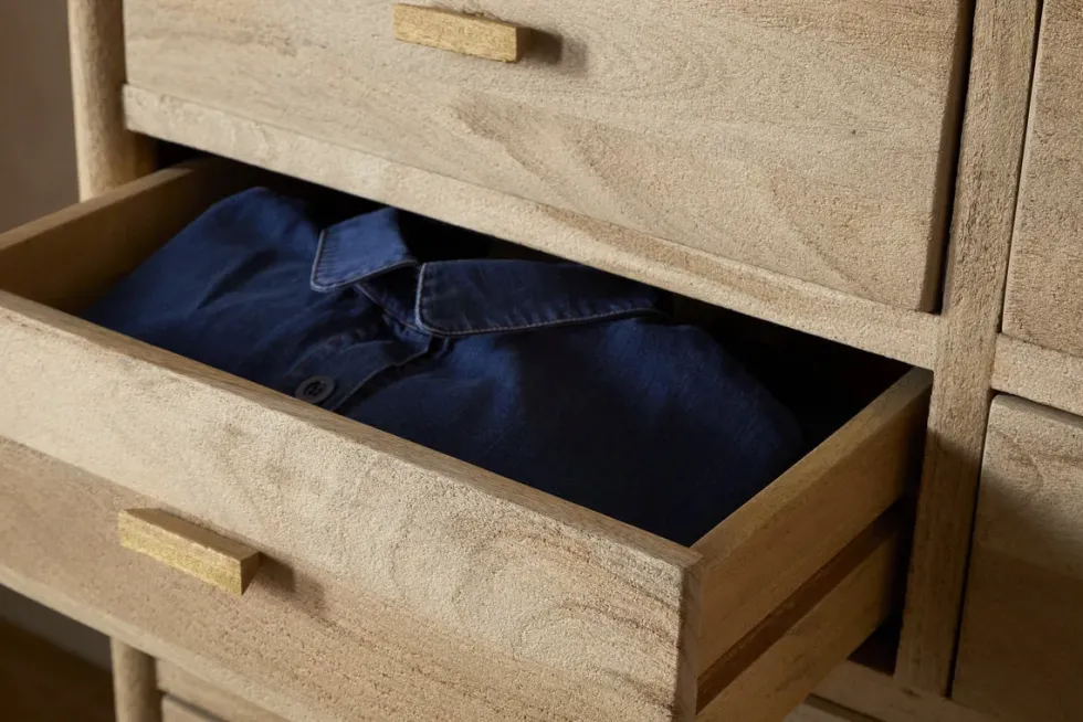 Sri Mango Wood Chest of Drawers - Natural