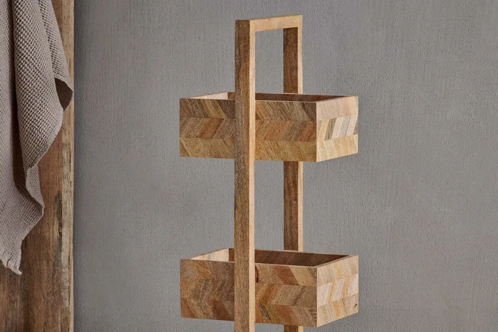 Sukha Mango Wood Storage Caddy - Natural