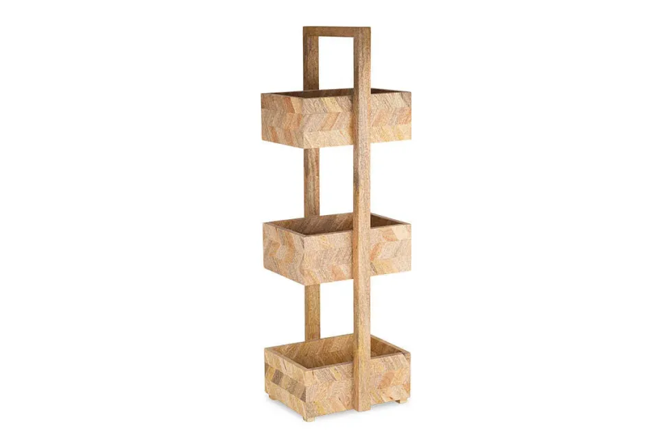 Sukha Mango Wood Storage Caddy - Natural