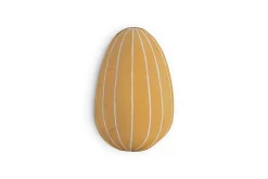 Surya Recycled Cotton Paper Side Opening Egg - Ochre & Cream