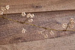 Tanu Mango Wood Beaded Garland - Brass & Natural