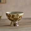 Terra Footed Bowl - Khaki Green