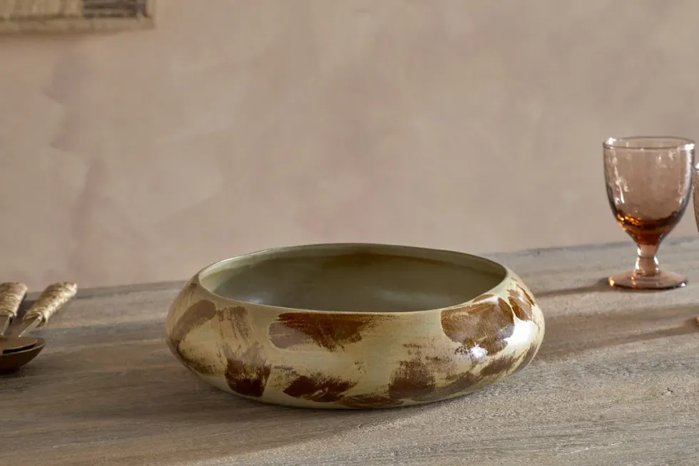 Terra Serving Bowl - Khaki Green