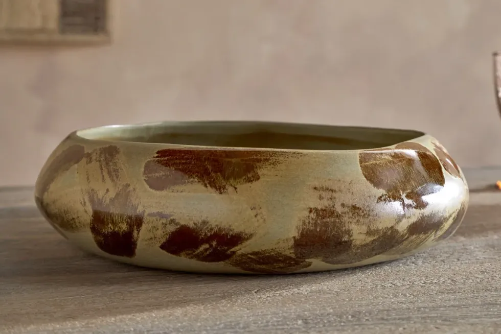 Terra Serving Bowl - Khaki Green