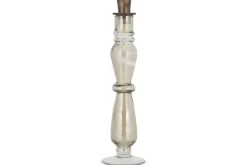 Tharad Recycled Glass Candle Holder - Smoke Lustre