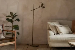 Thenkara Directional Floor Lamp - Antique Brass