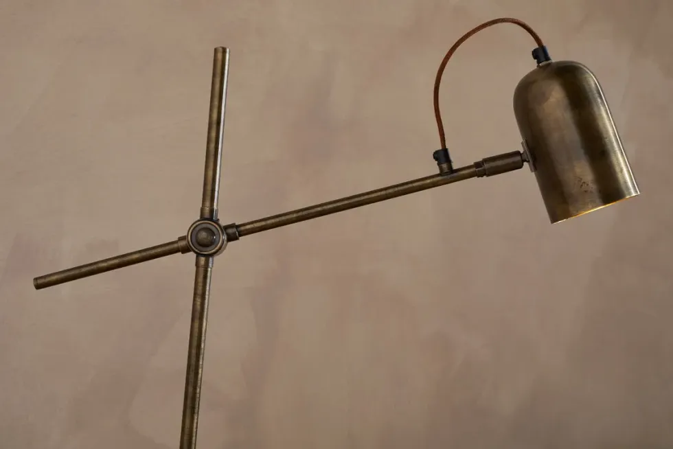 Thenkara Directional Floor Lamp - Antique Brass