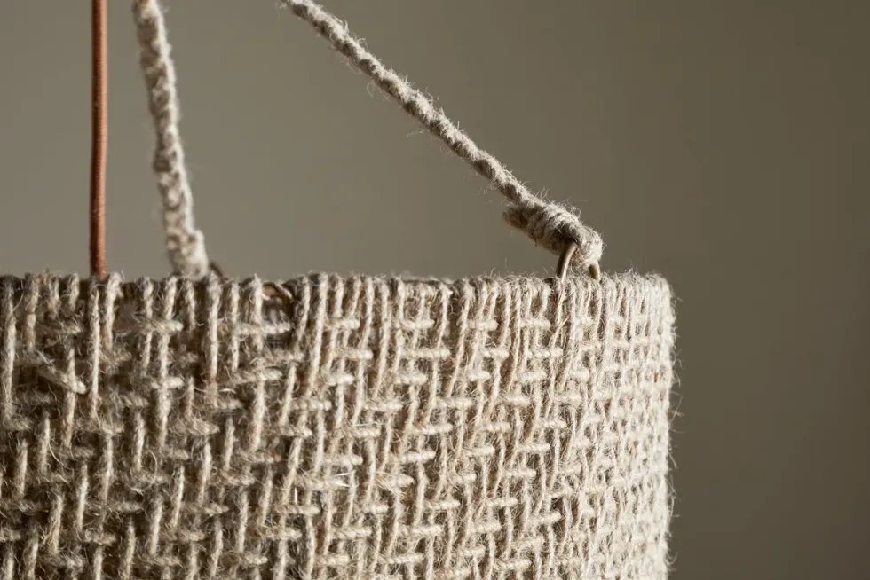 Thimba Woven Jute Chandelier - Natural