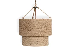Thimba Woven Jute Chandelier - Natural