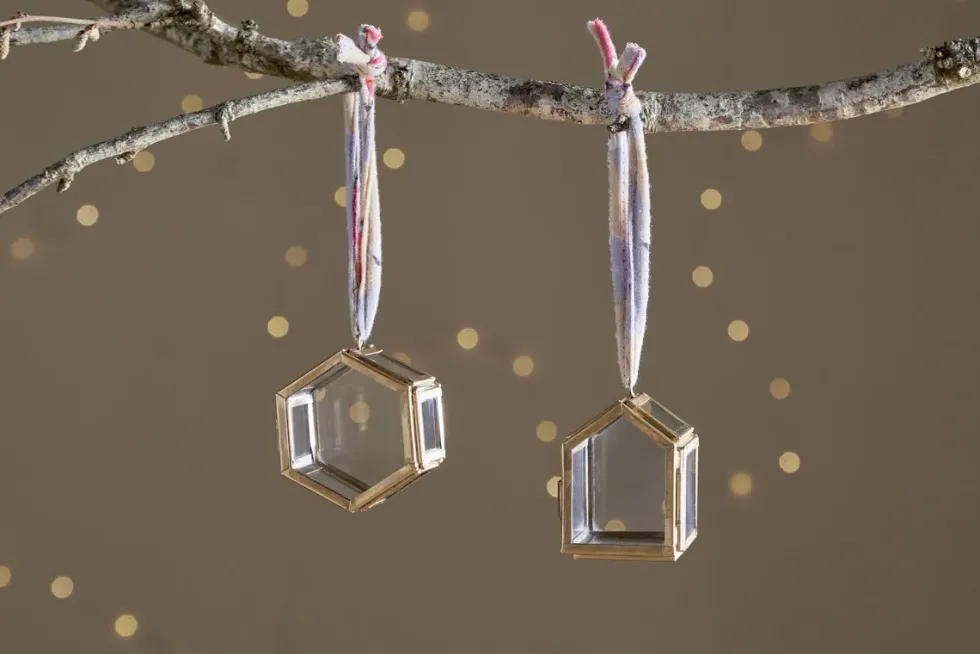 Tiny Kiko Box Decorations - Antique Brass - (Set of 2)