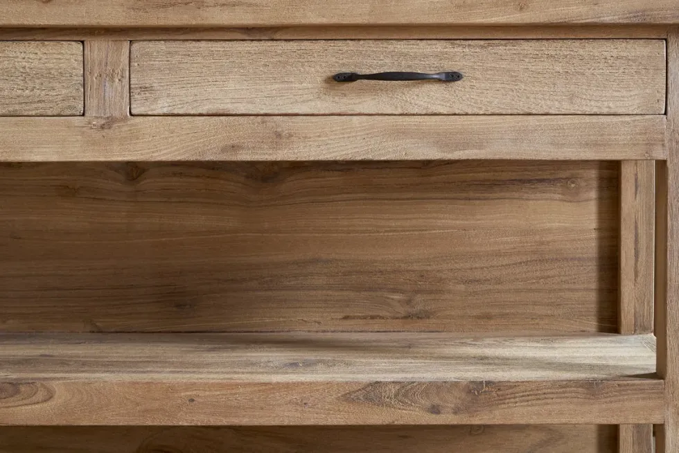 Tivu Reclaimed Wood Kitchen Island - Natural