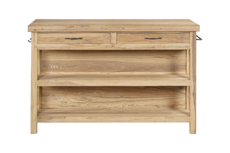 Tivu Reclaimed Wood Kitchen Island - Natural