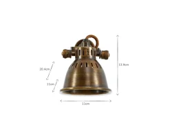Tubu Brass Spot Light - Antique Brass