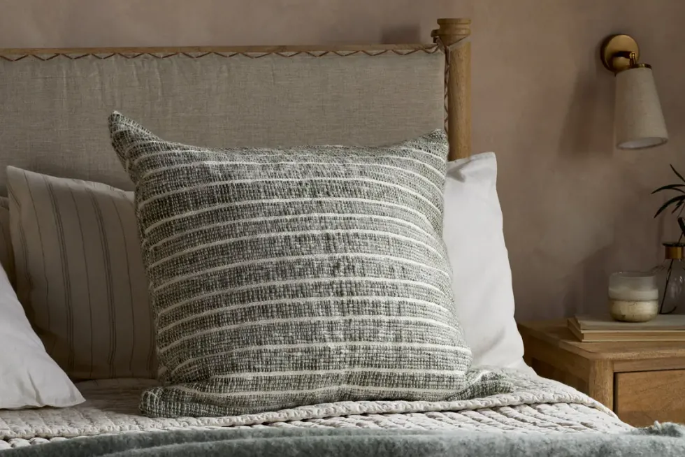 Tudo Merino Cushion Cover - Moss & Natural