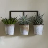Tukana Triple Wall Hung Planter - Zinc