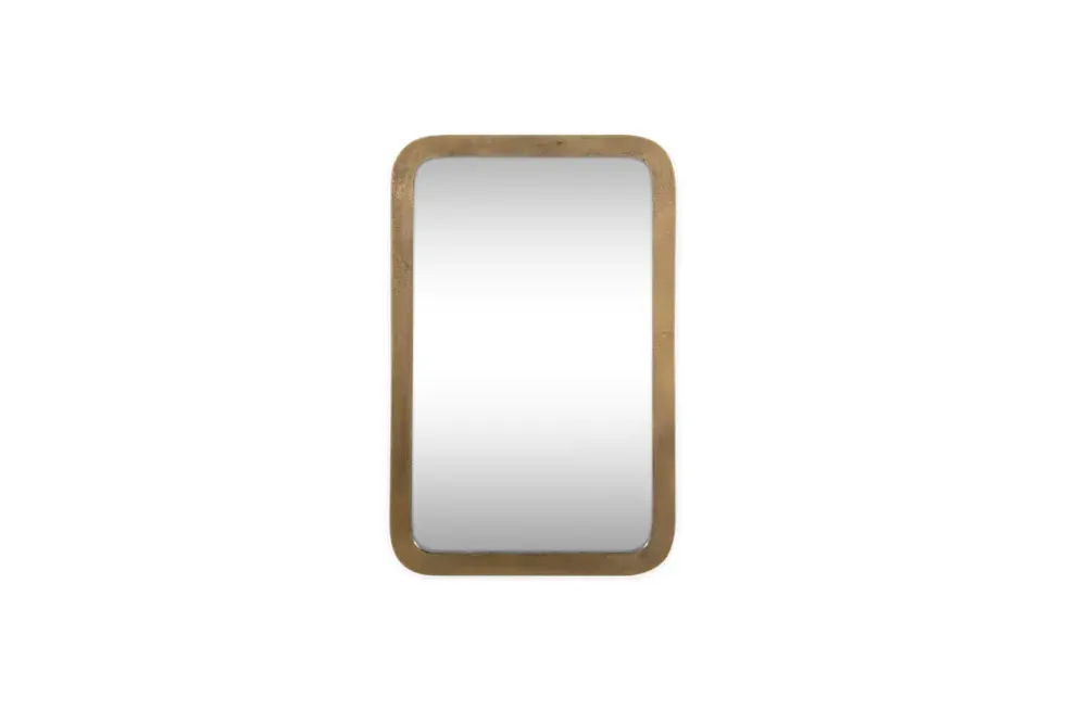 Ungura Rounded Mirror - Antique Brass - Small