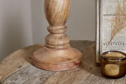 Usha Classic Wooden Table Lamp - Natural