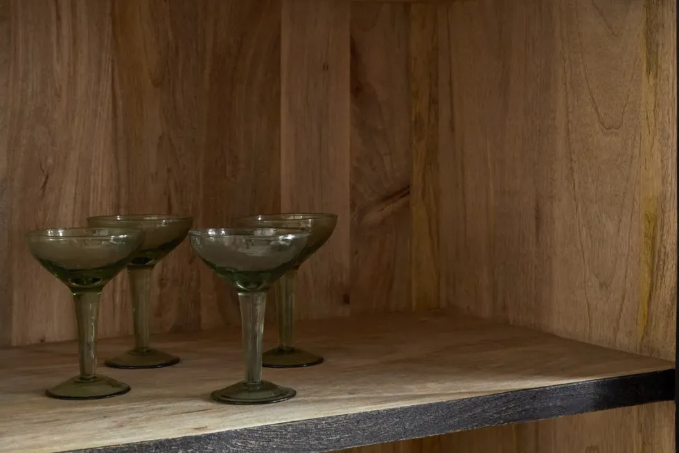 Valin Mango Wood & Glass Cabinet - Natural