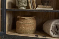 Valin Mango Wood & Glass Cabinet - Natural