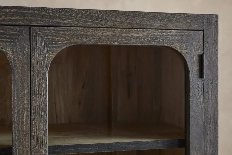 Valin Mango Wood & Glass Cabinet - Natural
