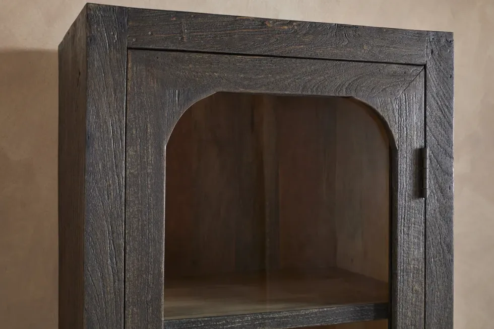 Valin Mango Wood & Glass Cabinet - Natural
