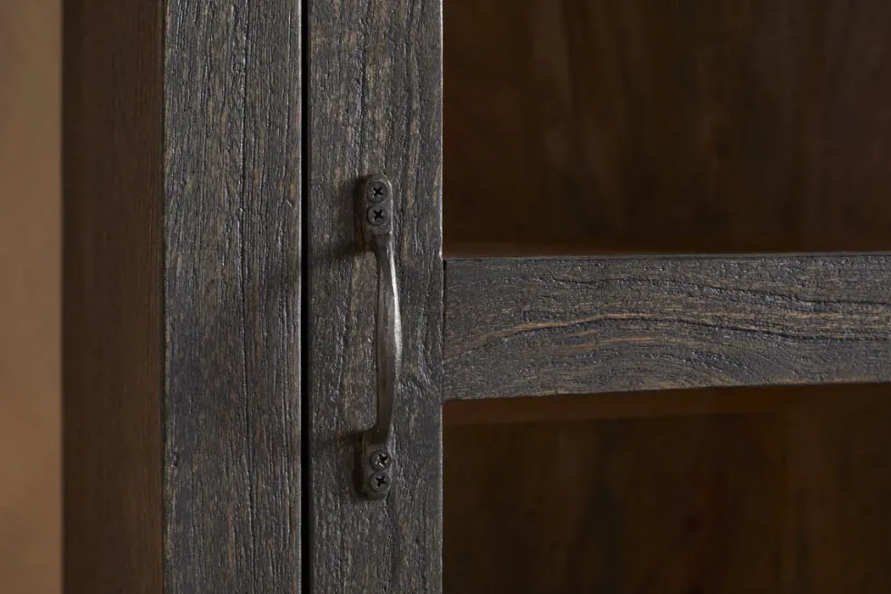 Valin Mango Wood & Glass Cabinet - Natural