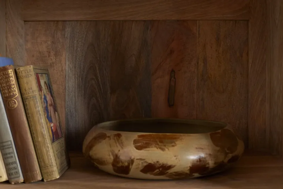 Valin Mango Wood & Glass Cabinet - Natural