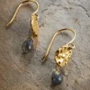 Veera Labradorite Earrings - Gold
