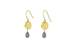 Veera Labradorite Earrings - Gold