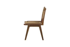 Vinay Jute & Wood Woven Dining Chair - Chocolate Brown