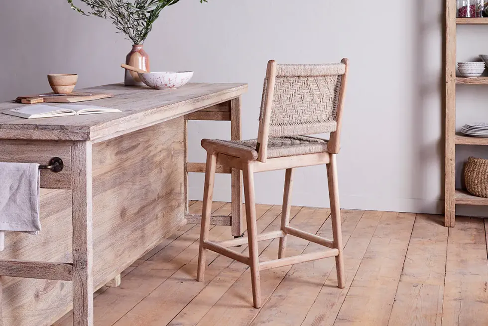 Vinay Woven Counter Chair - Natural