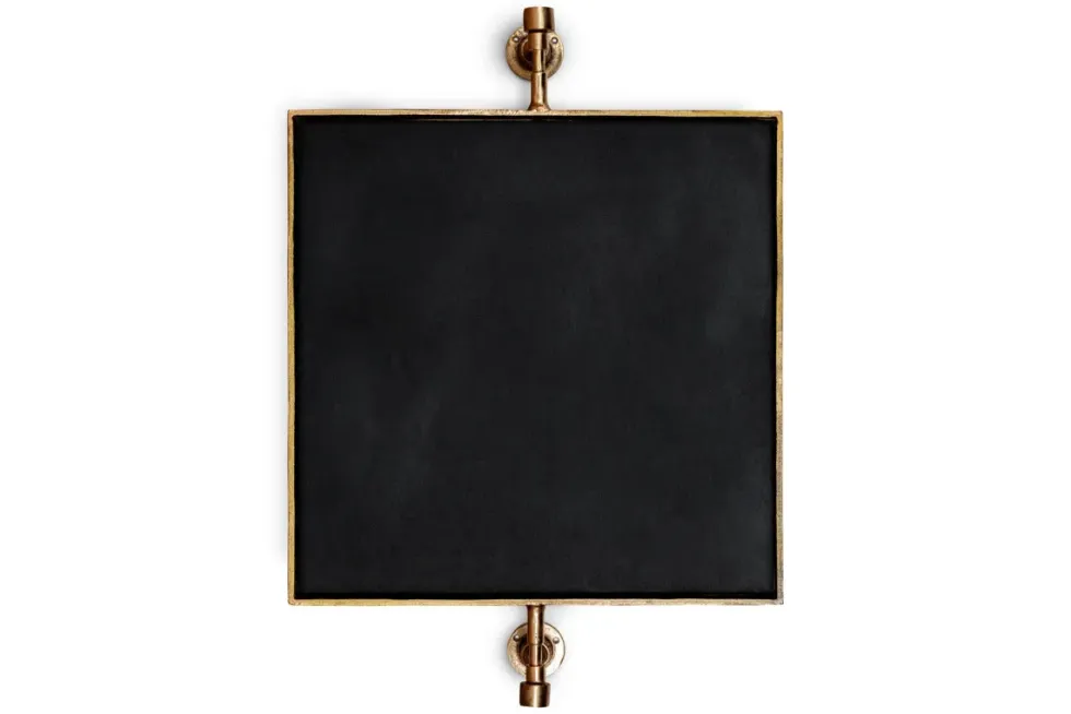 Visala Square Swivel Wall Mirror - Antique Brass - Square