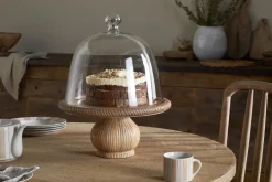Vivan Glass Cake Stand & Dome - Natural