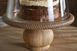 Vivan Glass Cake Stand & Dome - Natural