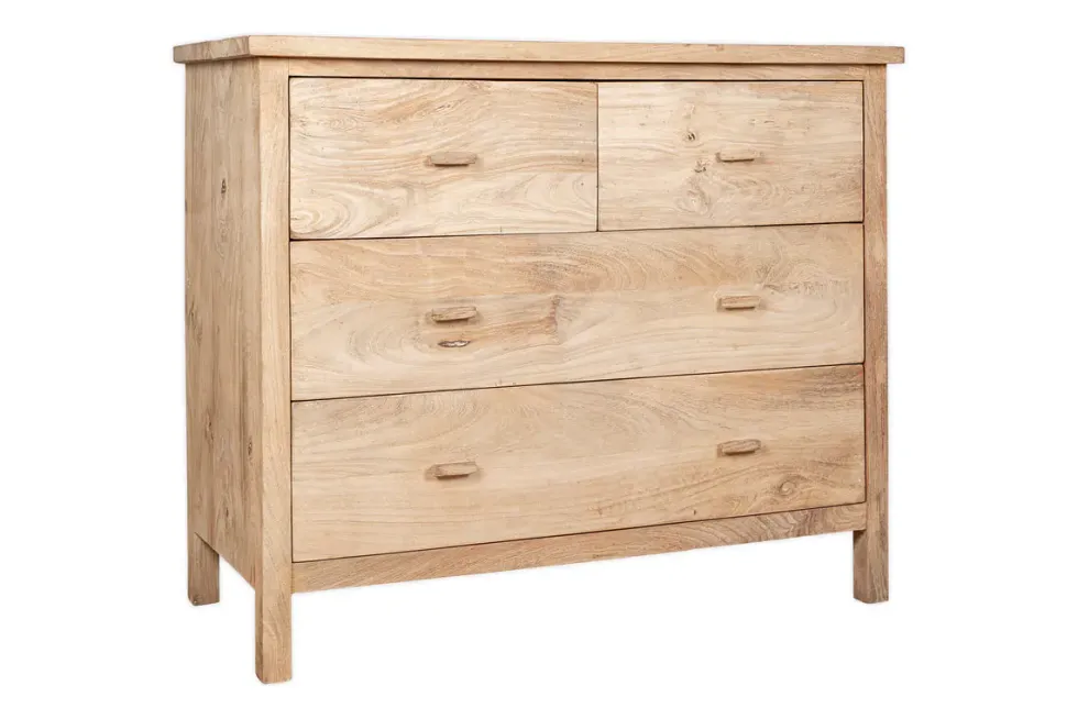 Vivan Grooved Chest of Drawers - Natural