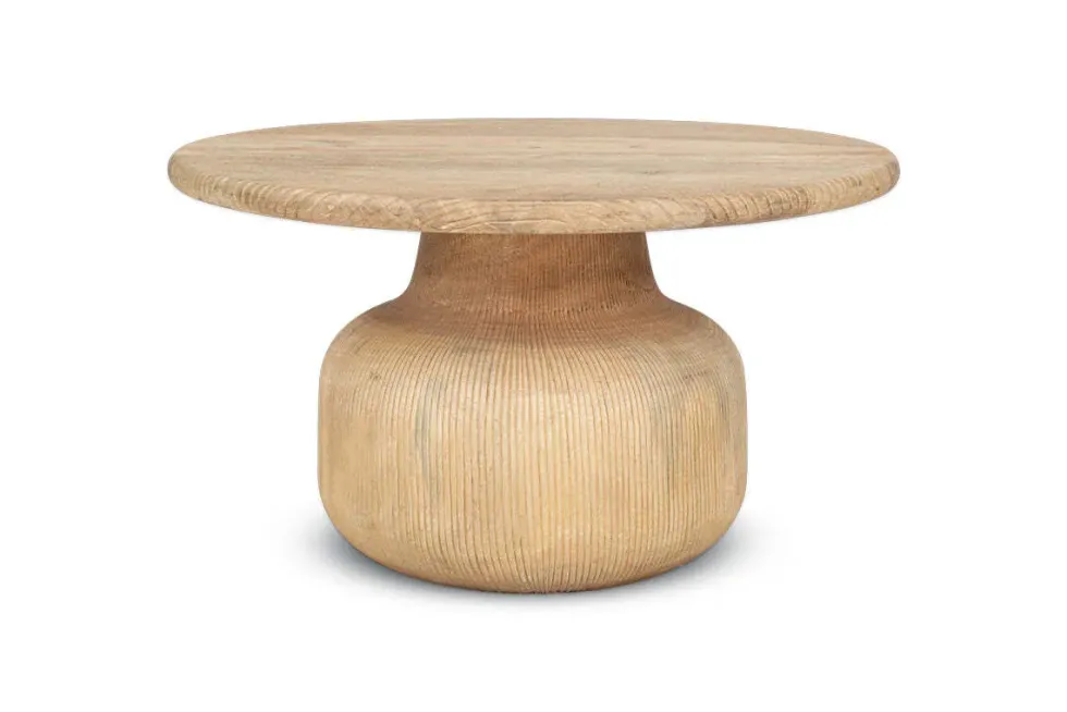 Vivan Grooved Wood Coffee Table