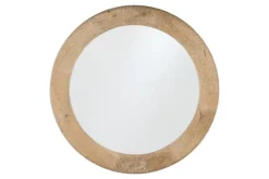 Vivan Grooved Wood Mirror - Natural