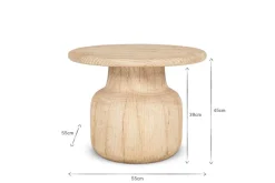 Vivan Grooved Wood Side Table