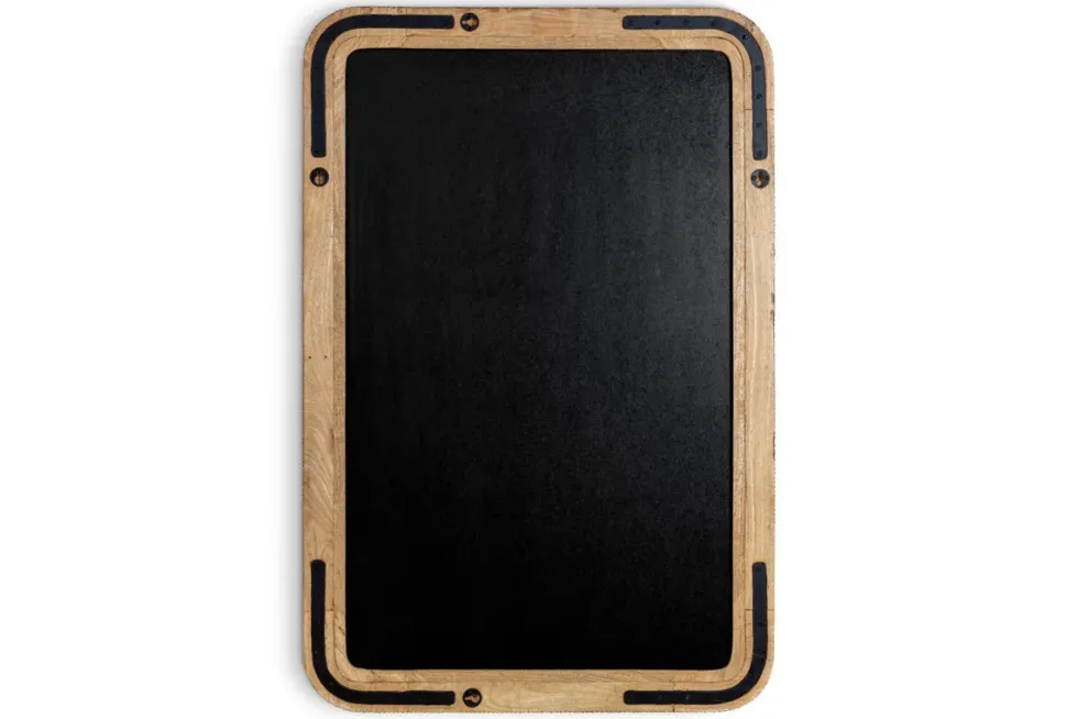 Vivan Rectangular Grooved Wood Mirror - Natural