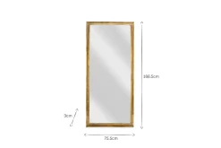 Yadur Full Length Mirror - Antique Brass