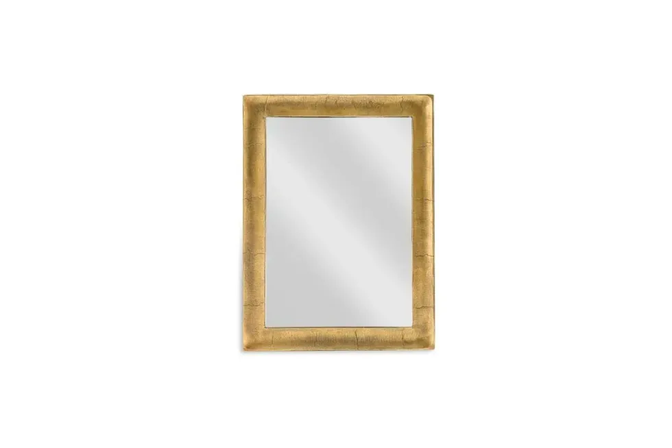 Yadur Rectangular Mirror - Antique Brass - Small