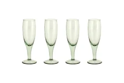 Yala Hammered Champagne Glass - Sage Green (Set of 4)