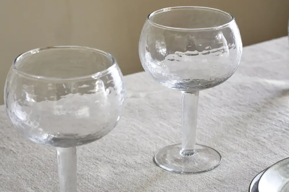 Yala Hammered Gin Glass - Clear (Set of 2)