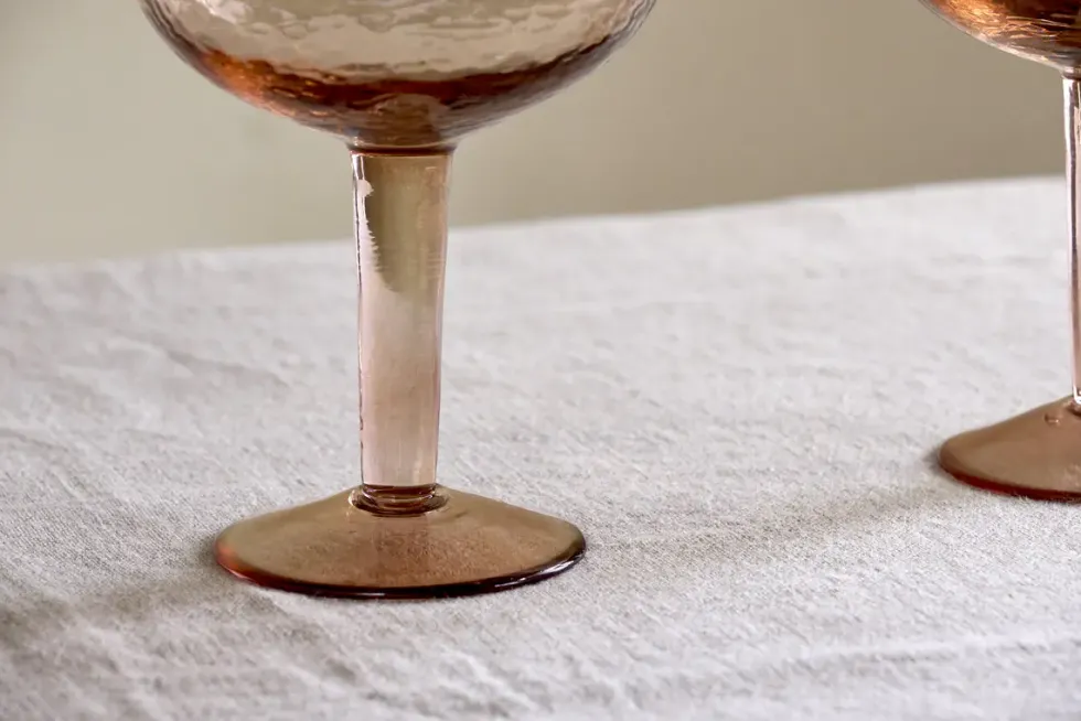 Yala Hammered Gin Glass - Dusty Terracotta (Set of 2)