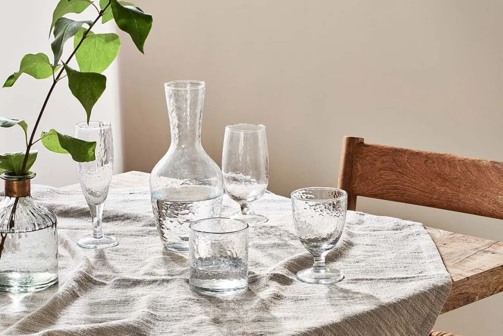 Yala Hammered Glass - Clear (Set of 4)
