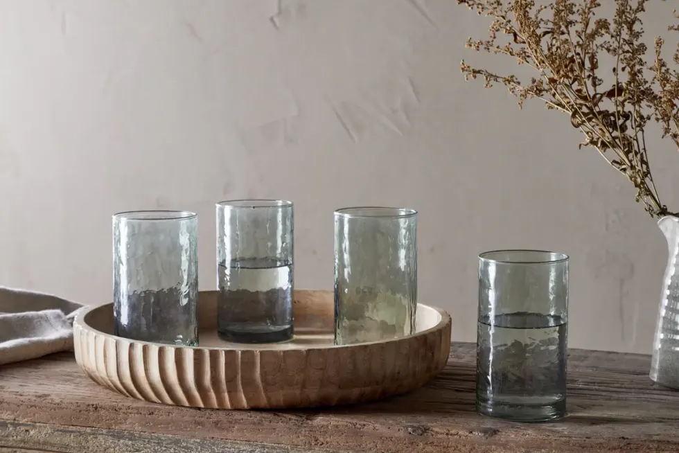 Yala Hammered Highball - Sage Green (Set of 4)