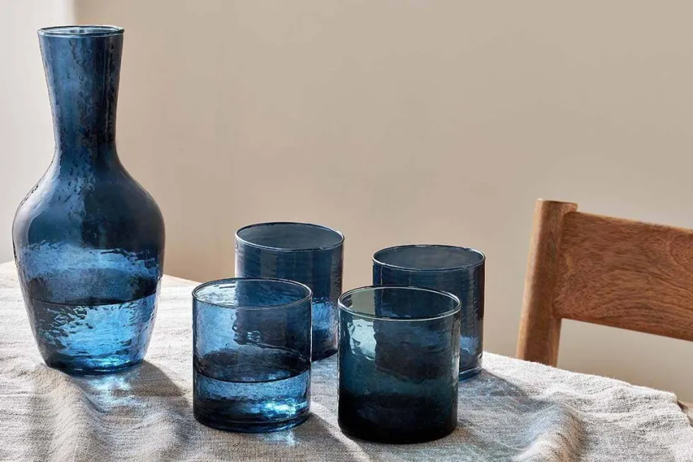 Yala Hammered Tumbler - Indigo (Set of 4)