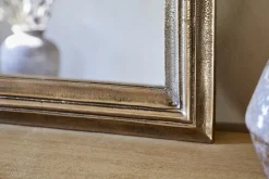 Yamuna Rectangular Mirror - Aged Antique Brass